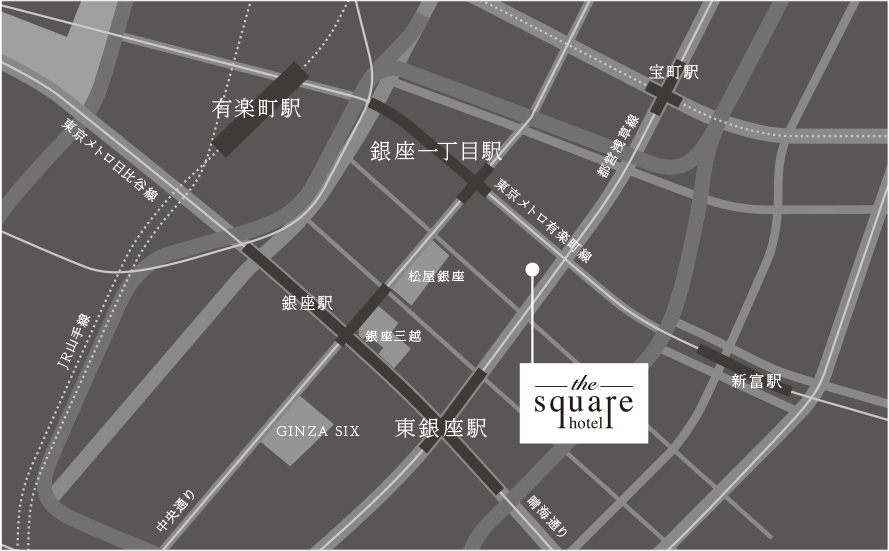 ザ・スクエアホテル銀座周辺の地図